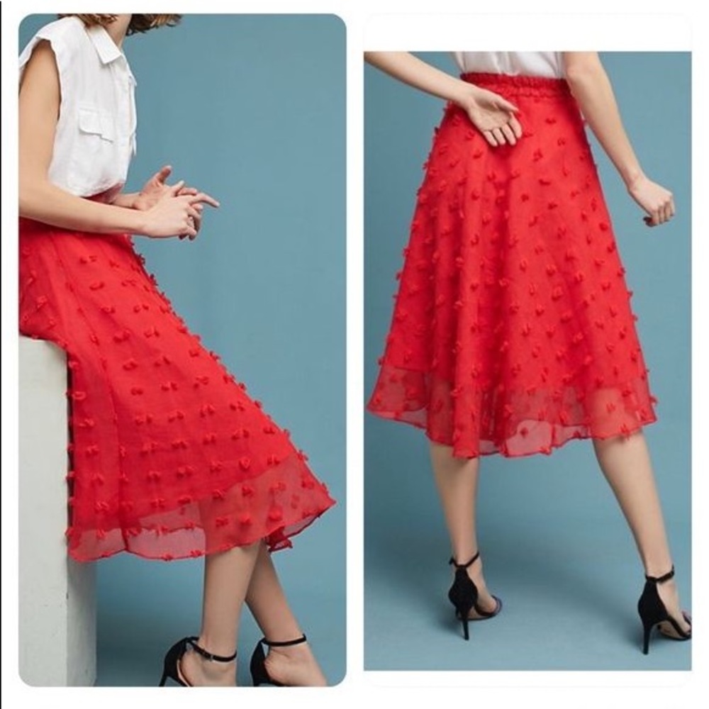Anthropologie Marlow Textured Skirt
